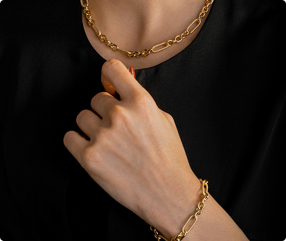 Beaverbrooks gold jewellery piece with classic elegant finish