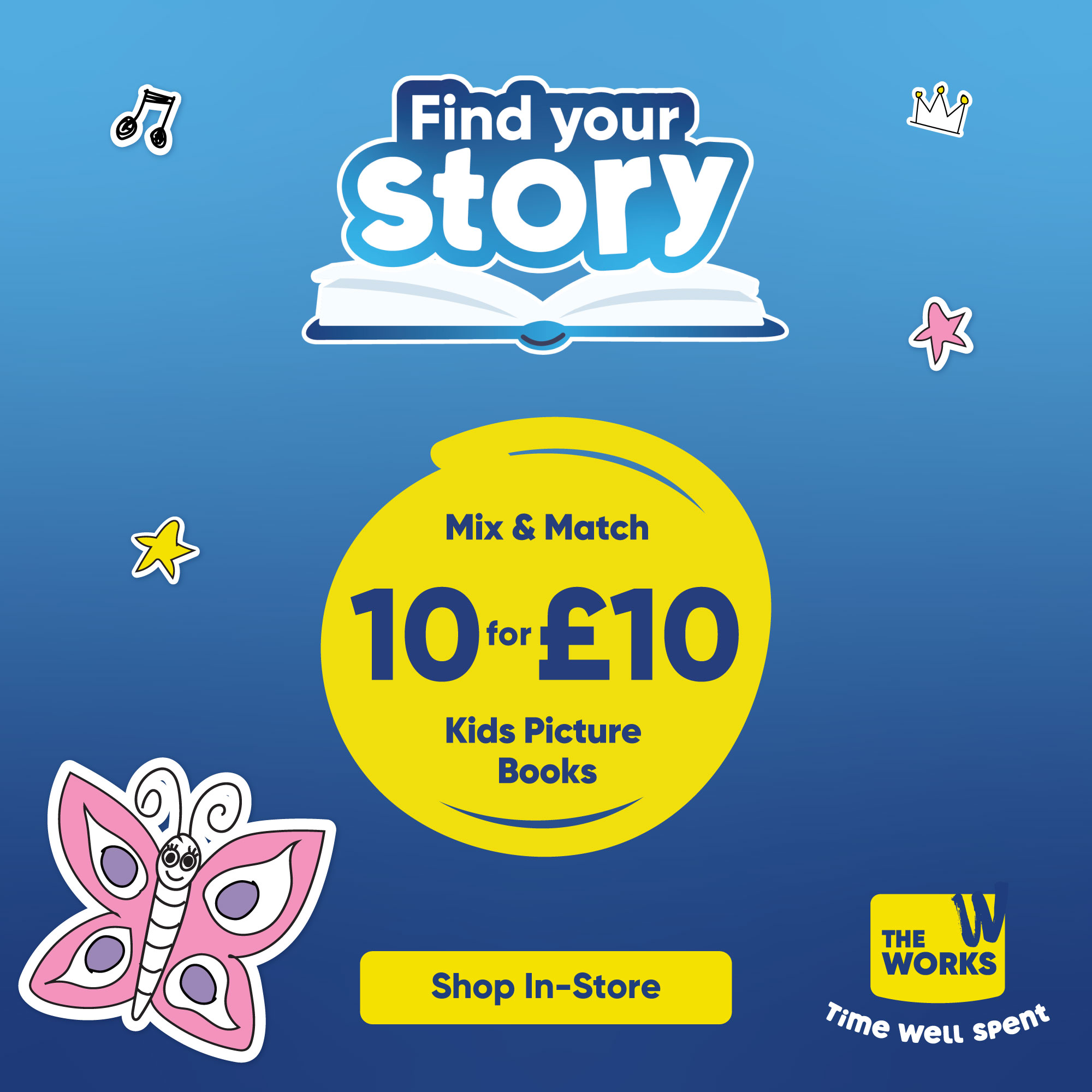 The Works "Find Your Story" offers