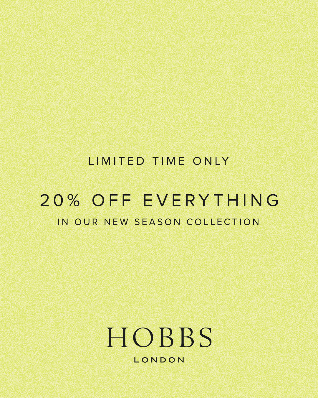 Hobbs: 20% off now on