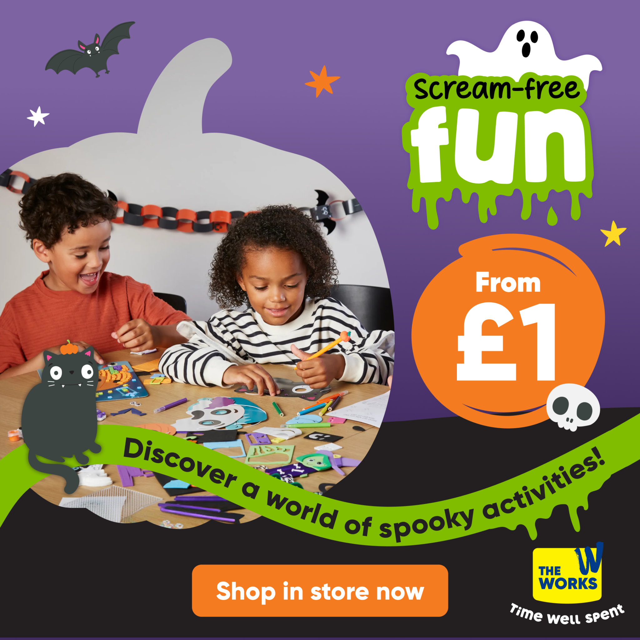 Scream-free fun has landed at The Works!