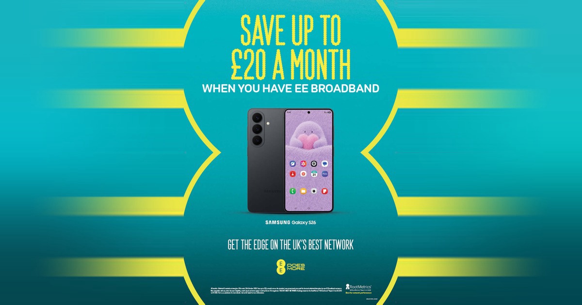Save up to £20 a month on the Samsung Galaxy S26